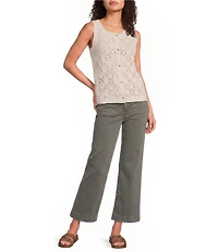 Charlie B. Wide Leg Ankle Length Jeans