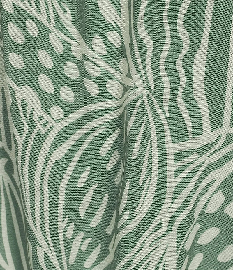 Charlie B. Woven Abstract Floral Print Off-The-Shoulder Short Sleeve Blouse