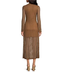 Chelsea & Violet Adalyn Lace Tie Front V-Neck Maxi Dress