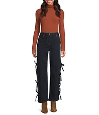 Chelsea & Violet Allegra High Rise Dark Wash Denim Full Length Jeans