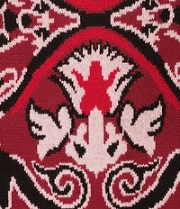 Chelsea & Violet Arlo Fair Isle Knit Turtleneck Long Blouson Sleeve Cropped Sweater
