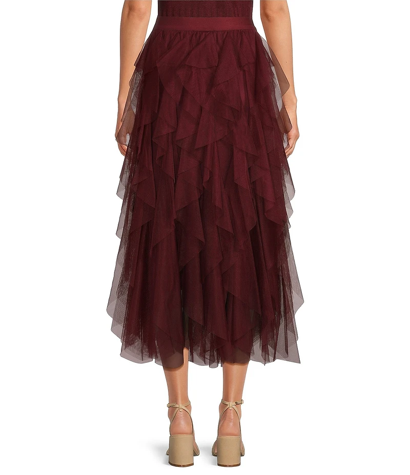 Chelsea & Violet Asta Tulle Midi Skirt