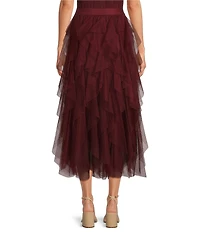 Chelsea & Violet Asta Tulle Midi Skirt