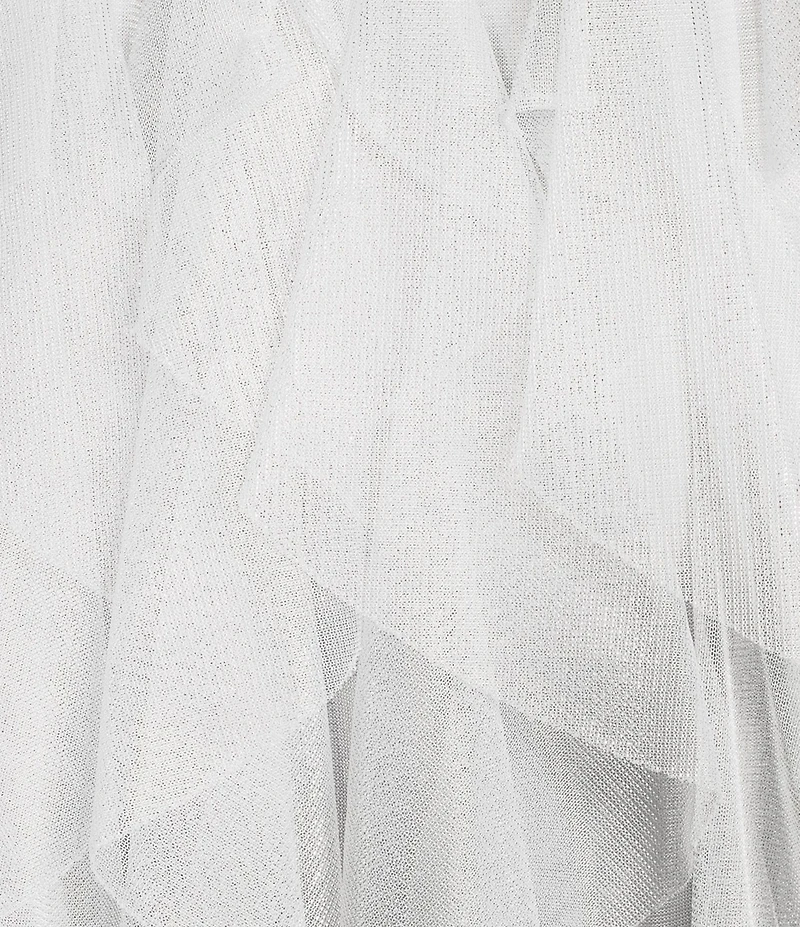 Chelsea & Violet Asta Metallic Tulle Midi Skirt