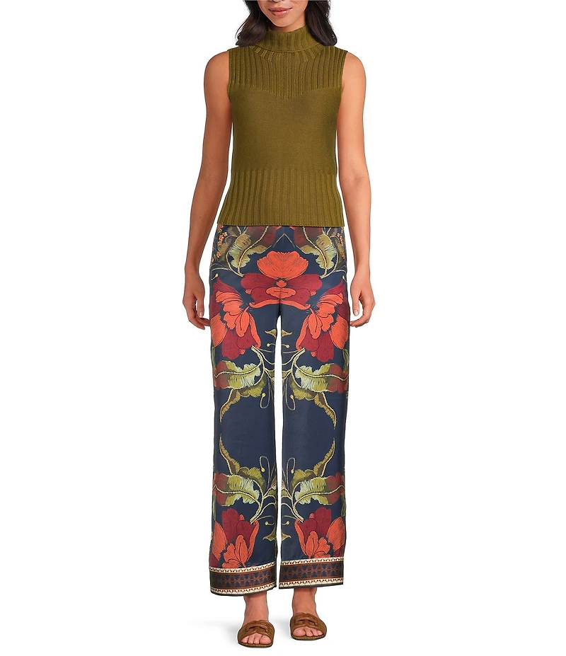 Chelsea & Violet Aurora Coordinating Printed Floral Palazzo Pants