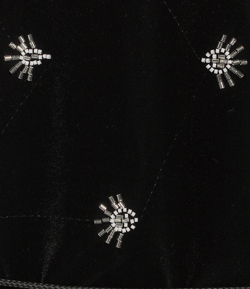 Chelsea & Violet Belinda Coordinating Collar Long Sleeve Embroidered Velvet Jacket