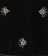 Chelsea & Violet Belinda Coordinating Collar Long Sleeve Embroidered Velvet Jacket