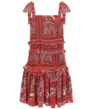 Chelsea & Violet Big Girls Bandana Print Sleeveless Drop Waist Dress