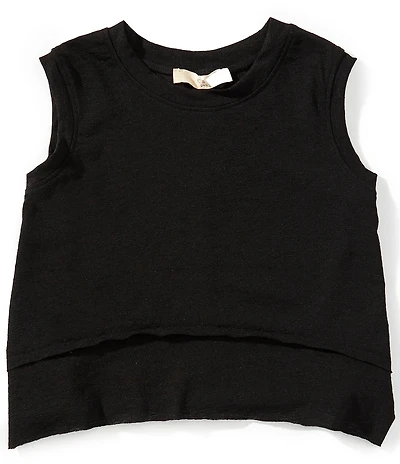 Chelsea & Violet Big Girls Crew Neck Sleeveless Terry Knit Top