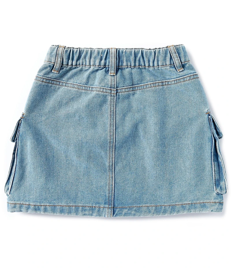 Chelsea & Violet Big Girls Denim Cargo Mini Skirt
