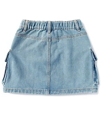 Chelsea & Violet Big Girls Denim Cargo Mini Skirt