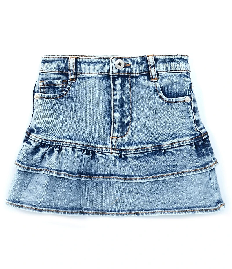 Chelsea & Violet Big Girls Denim Ruffle Mini Skirt