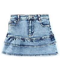 Chelsea & Violet Big Girls Denim Ruffle Mini Skirt