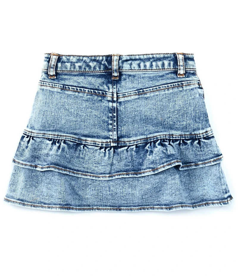 Chelsea & Violet Big Girls Denim Ruffle Mini Skirt