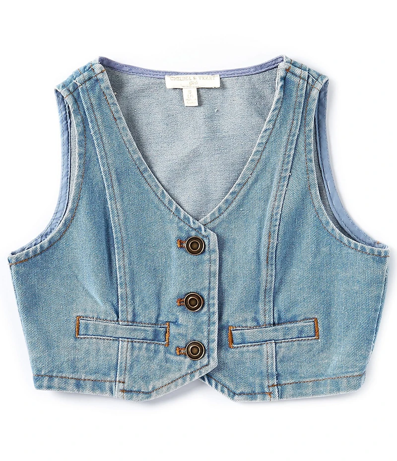 Chelsea & Violet Big Girls Denim Vest