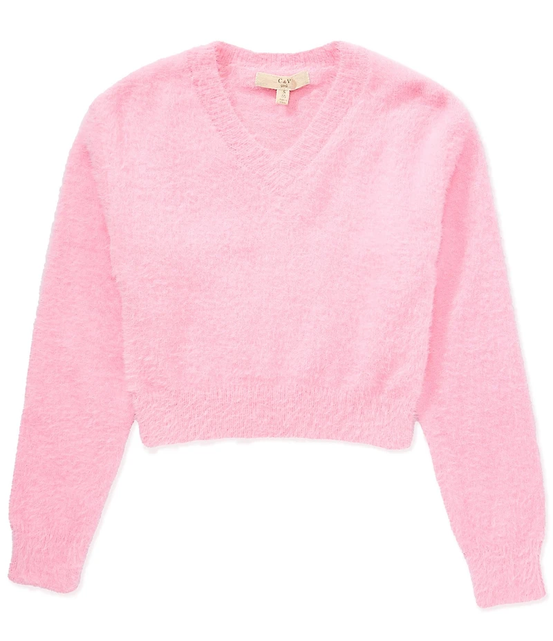 Chelsea & Violet Big Girls Eyelash Sweater
