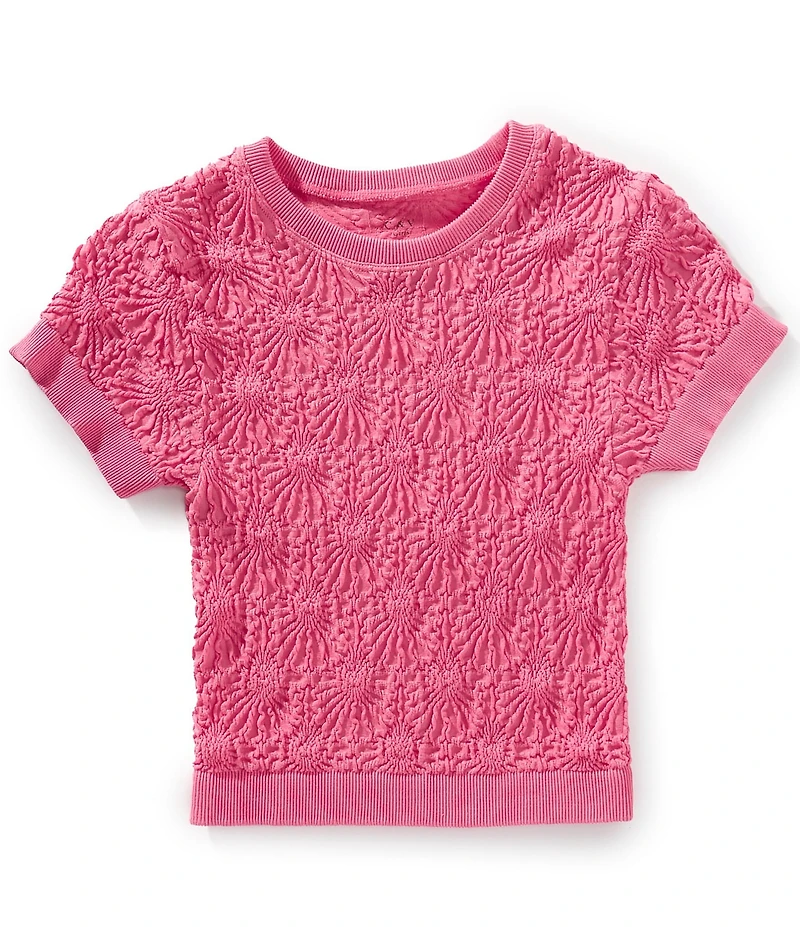 Chelsea & Violet Big Girls Floral Seamless T-Shirt