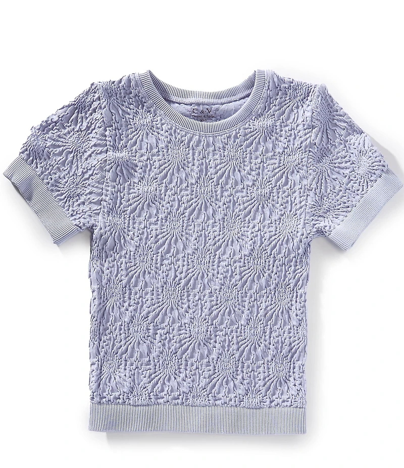Chelsea & Violet Big Girls Floral Seamless T-Shirt