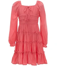 Chelsea & Violet Big Girls Long Flare Sleeve Cupcake Dress