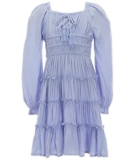 Chelsea & Violet Big Girls Long Flare Sleeve Cupcake Dress