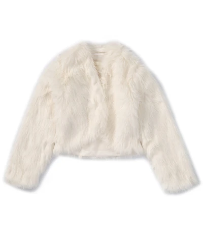 Chelsea & Violet Big Girls Long Sleeve Faux Fur Jacket