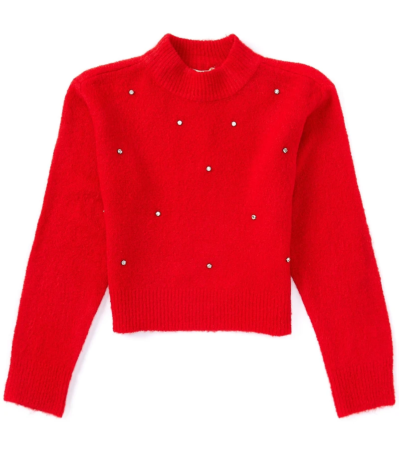 Chelsea & Violet Big Girls Rhinestone Sweater