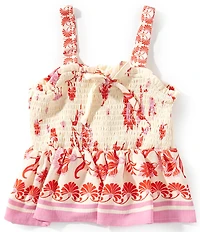 Chelsea & Violet Big Girls Shirred Flare Tank Top