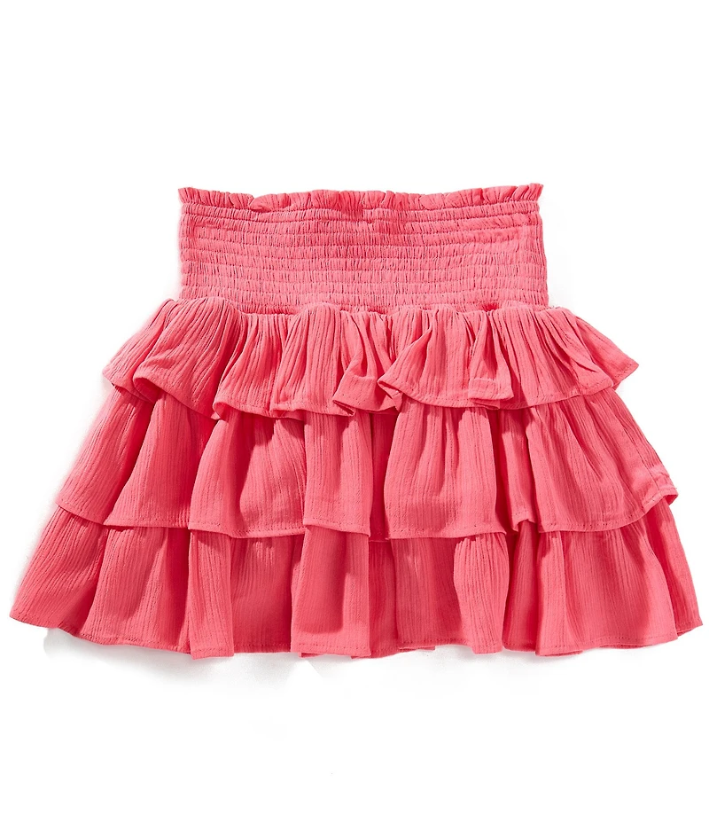 Chelsea & Violet Big Girls Smocked Tiered Ruffle Skirt