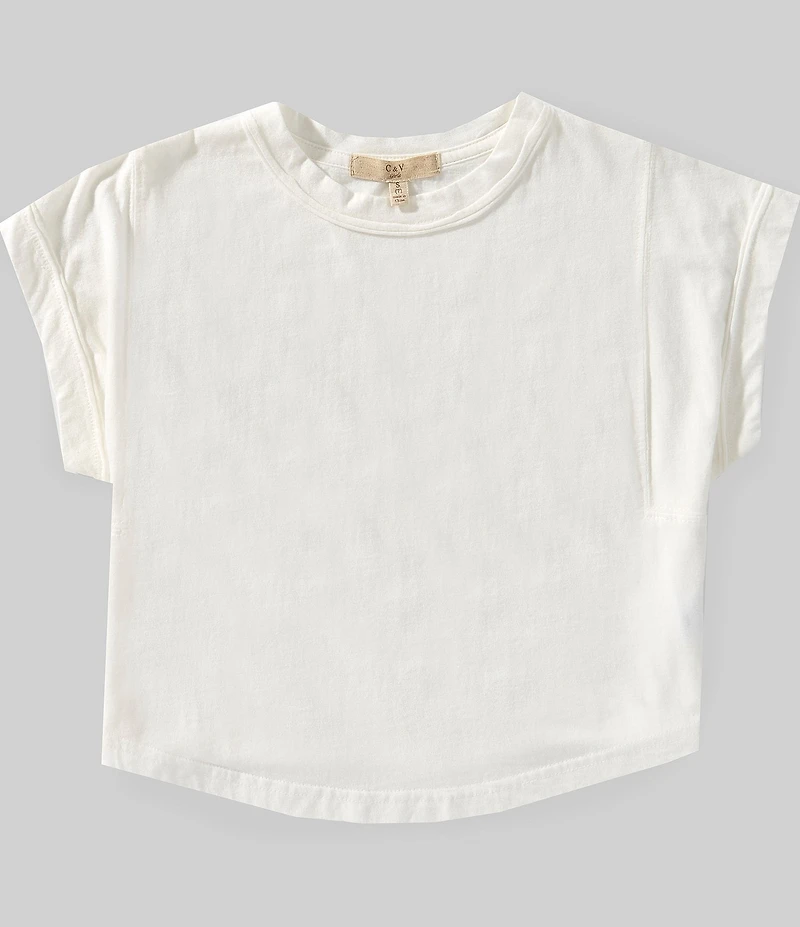 Chelsea & Violet Big Girls Boxy Cap Sleeve Top