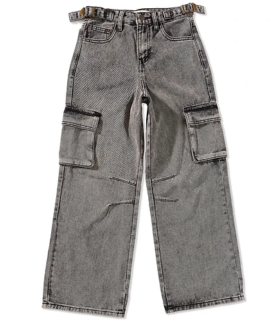 Chelsea & Violet Big Girls Denim Wide Leg Cargos