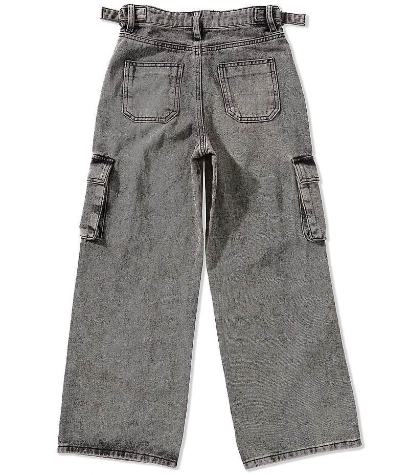 Chelsea & Violet Big Girls Denim Wide Leg Cargos