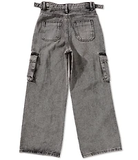 Chelsea & Violet Big Girls Denim Wide Leg Cargos