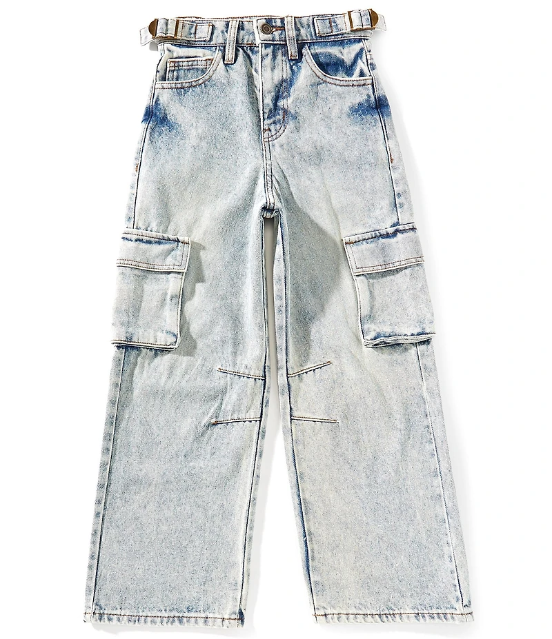 Chelsea & Violet Big Girls Denim Wide Leg Cargos
