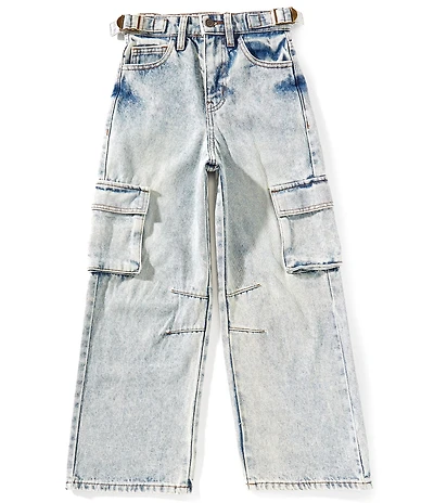Chelsea & Violet Big Girls Denim Wide Leg Cargos