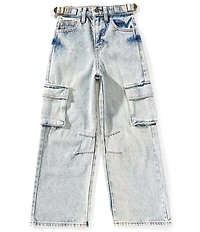 Chelsea & Violet Big Girls Denim Wide Leg Cargos
