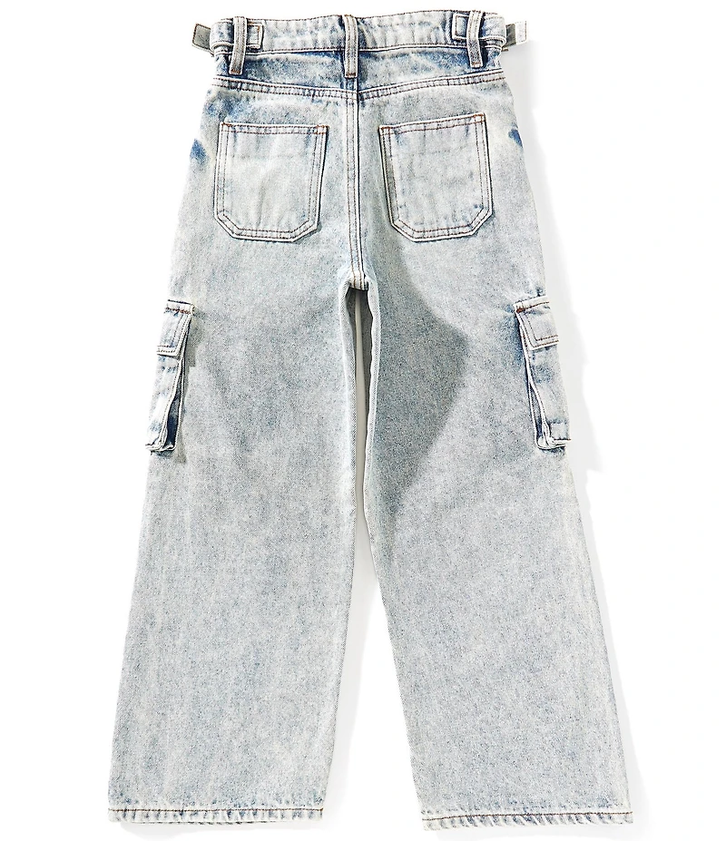 Chelsea & Violet Big Girls Denim Wide Leg Cargos