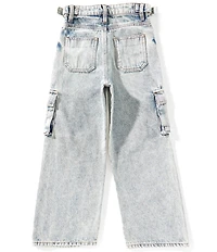 Chelsea & Violet Big Girls Denim Wide Leg Cargos