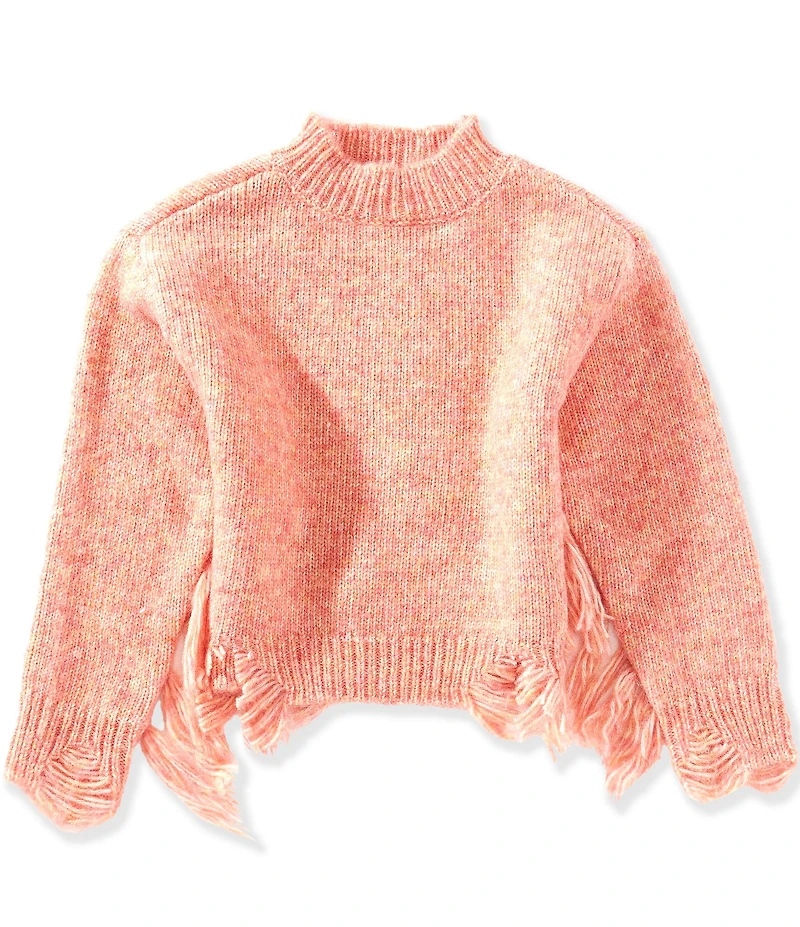 Chelsea & Violet Big Girls Fringe Sweater