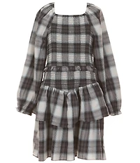 Chelsea & Violet Big Girls Plaid Contrast Dress