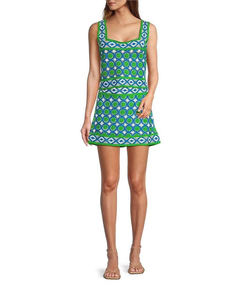 Chelsea & Violet Blossom Crochet Mini Coordinating Skirt
