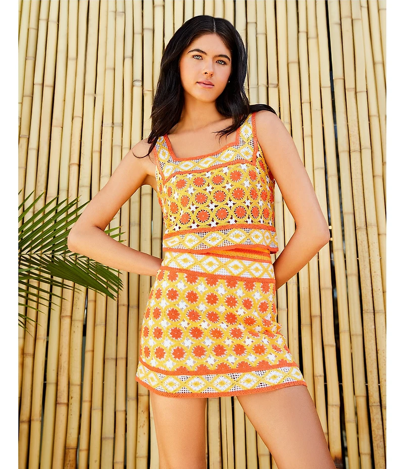 Chelsea & Violet Blossom Crochet Mini Coordinating Skirt