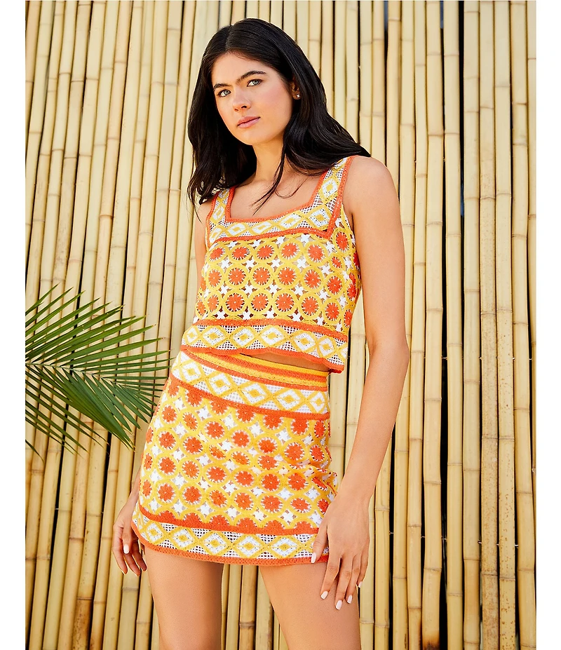 Chelsea & Violet Blossom Crochet Mini Coordinating Skirt