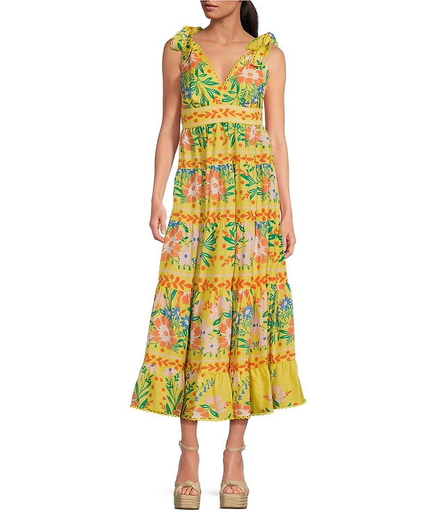 maxi dress xl Kamila Tulle Maxi Dress, Dark Blue Floral