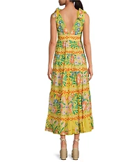 Chelsea & Violet Cecily Floral V-Neck Sleeveless Maxi Dress