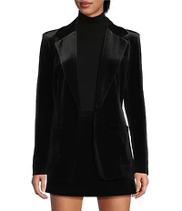 Chelsea & Violet Coordinating Belinda Collar Long Sleeve Velvet Jacket