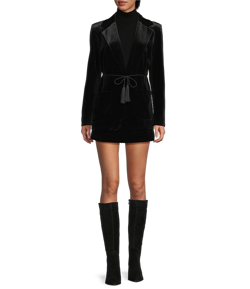 Chelsea & Violet Coordinating Belinda Collar Long Sleeve Velvet Jacket