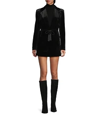 Chelsea & Violet Coordinating Belinda Collar Long Sleeve Velvet Jacket