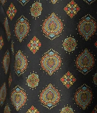 Chelsea & Violet Hazel Paisley Printed Chiffon Crew Neckline Long Sleeve Blouse