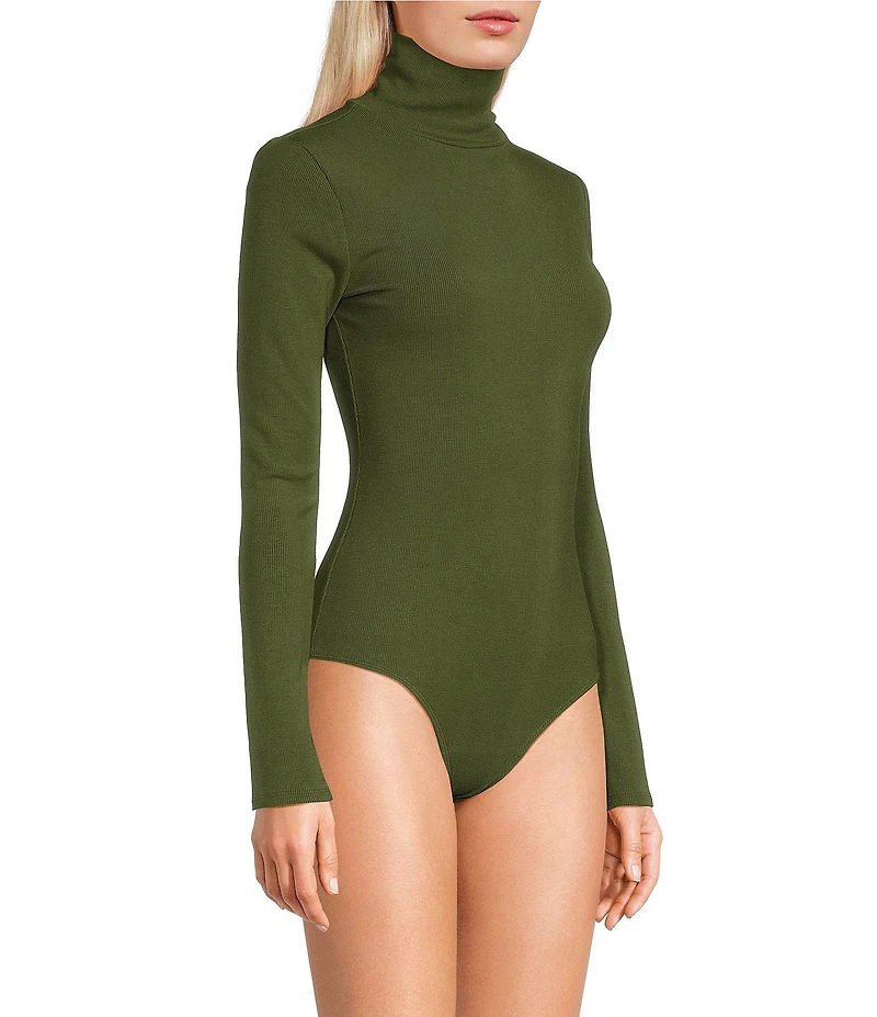 Chelsea & Violet Jessica Knit Ribbed Turtle Neck Long Sleeve Bodysuit