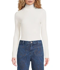 Chelsea & Violet Jessica Knit Ribbed Turtle Neck Long Sleeve Bodysuit